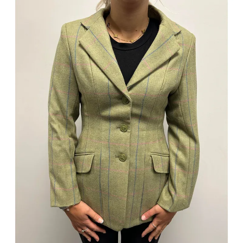 Shires Ladies Huntingdon Jacket 30 - Green/Pink Check