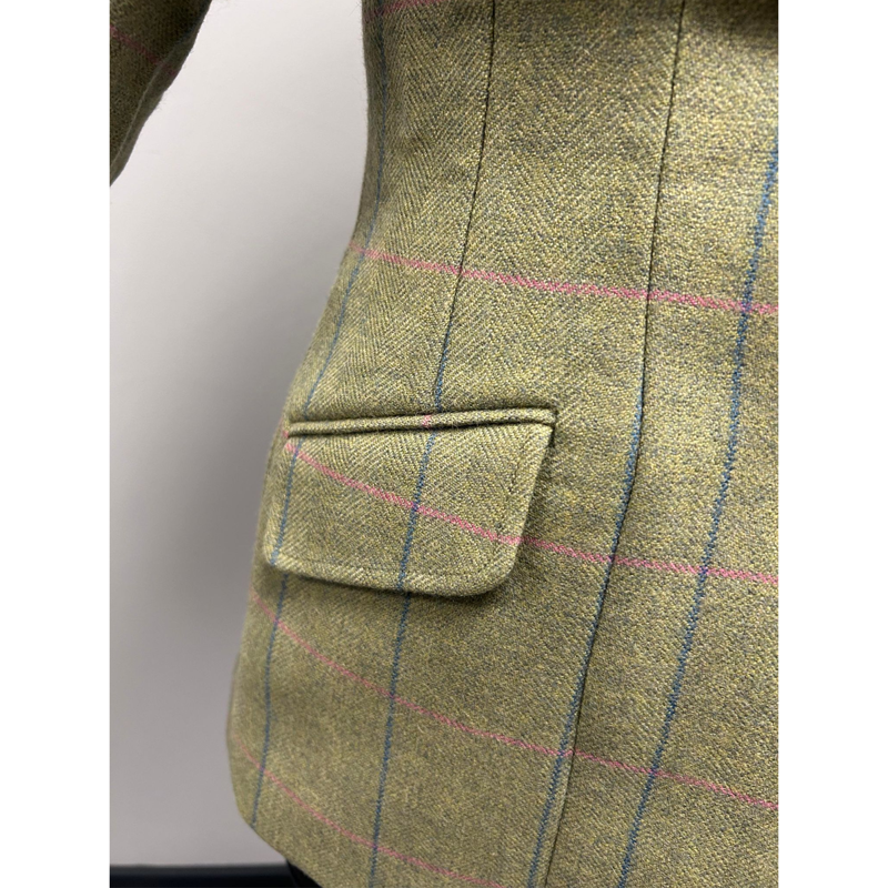 Shires Ladies Huntingdon Jacket 30 - Green/Pink Check-1