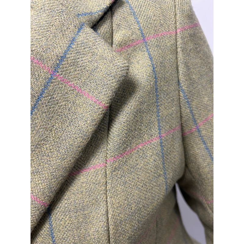 Shires Ladies Huntingdon Jacket 30 - Green/Pink Check-3