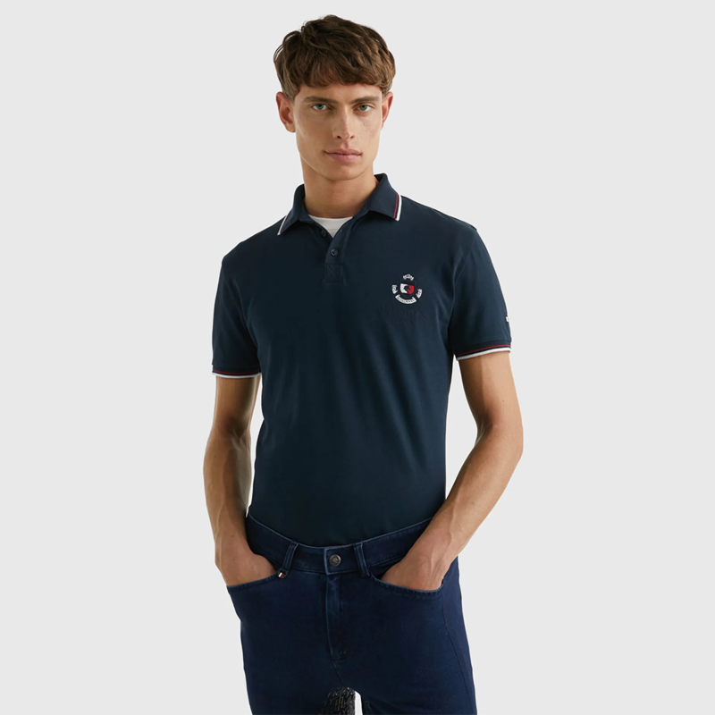 Tommy Hilfiger Men's College Polo Shirt - Desert Sky-3