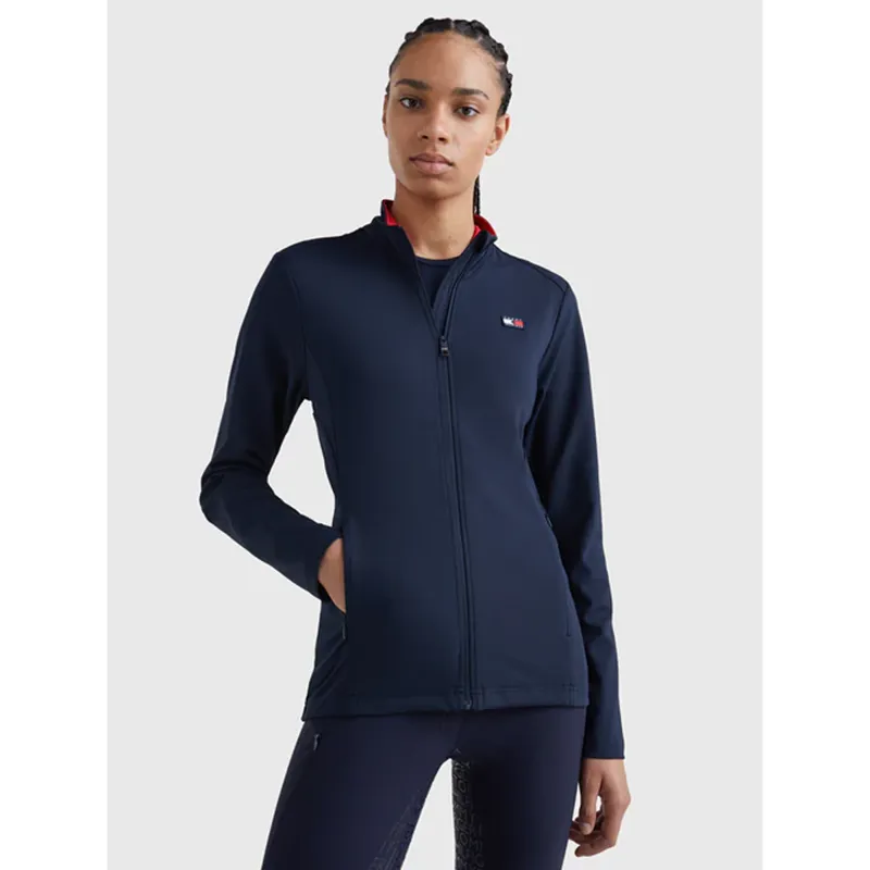 Tommy Hilfiger Women's Performance Colourblock Zip Up Jacket - Desert Sky-1