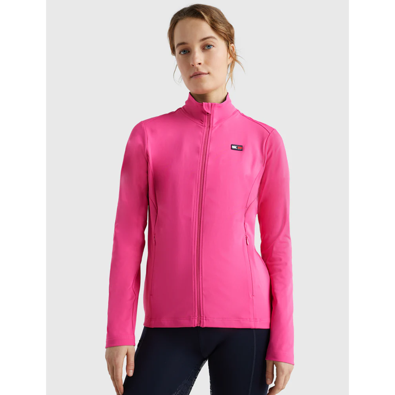 Tommy Hilfiger Women's Performance Colourblock Zip Up Jacket - Hot Magenta-2