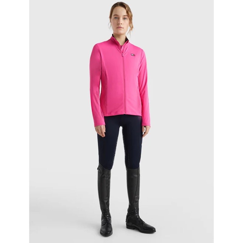 Tommy Hilfiger Women's Performance Colourblock Zip Up Jacket - Hot Magenta-3