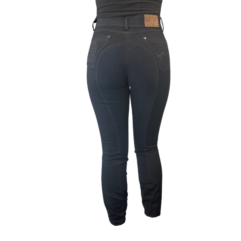 HV Polo Kate Denim Full Seat Ladies Breeches - Navy-1