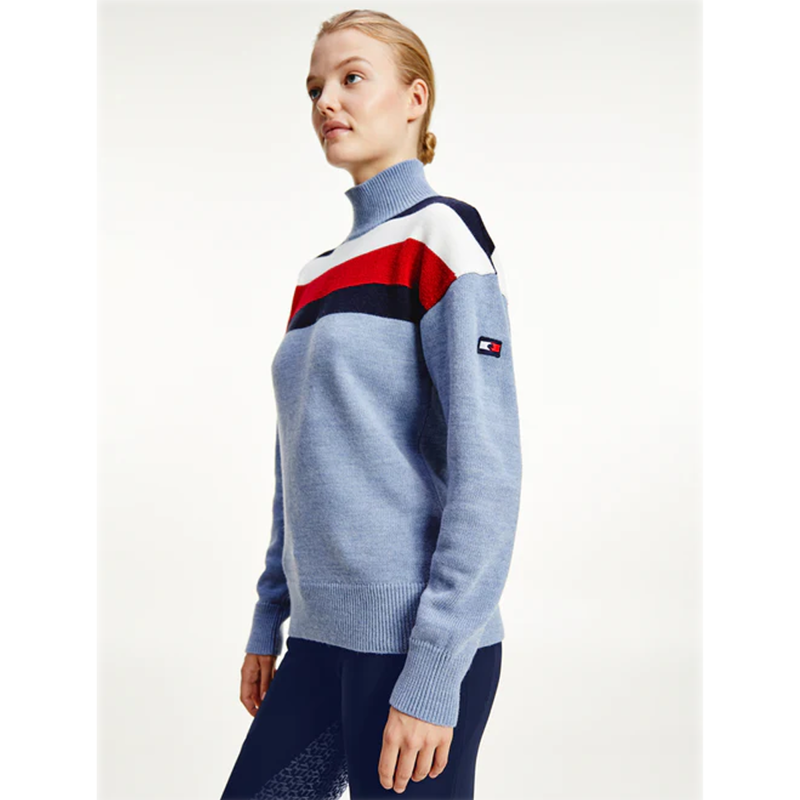 Tommy Hilfiger Sweater TH Equestrian Statement - Moonstone-3