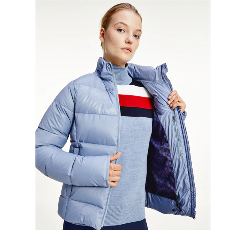 Tommy Hilfiger Women's Hooded Down Jacket - Moonstone-2