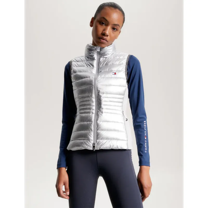 Tommy Hilfiger Women's Puffer Vest - Silver