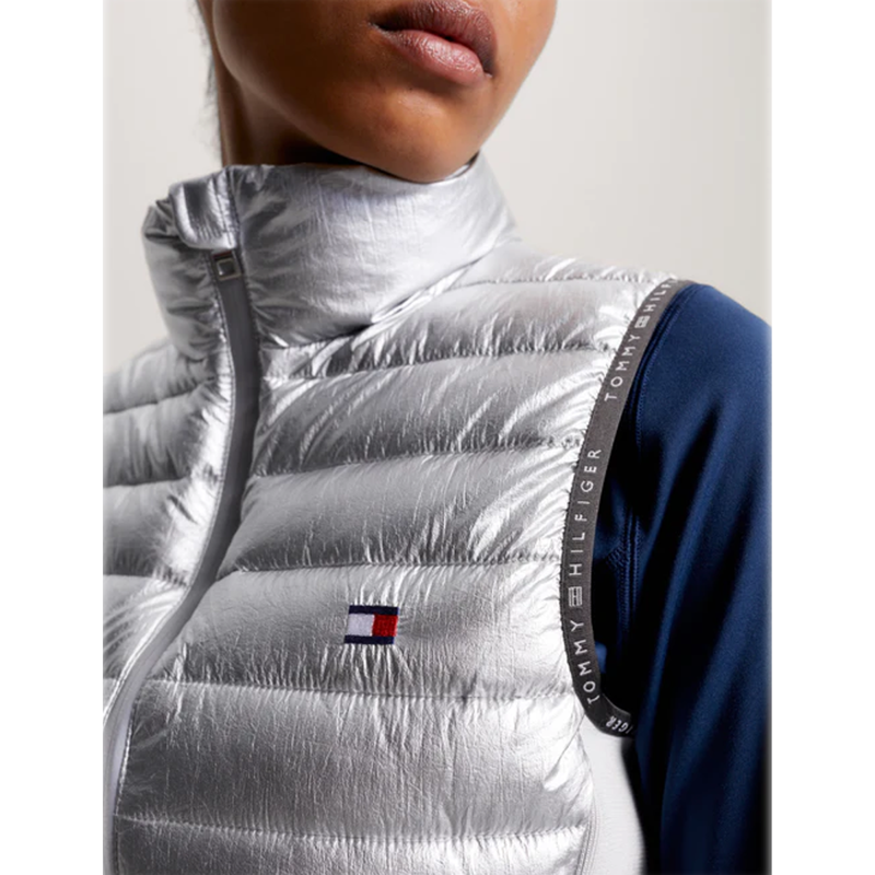 Tommy Hilfiger Women's Puffer Vest - Silver-1