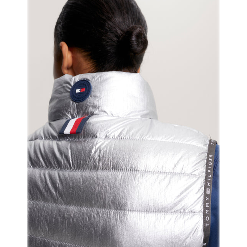 Tommy Hilfiger Women's Puffer Vest - Silver-2