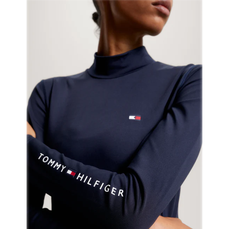 Tommy Hilfiger High Neck Long Sleeve Base Layer - Desert Sky -3