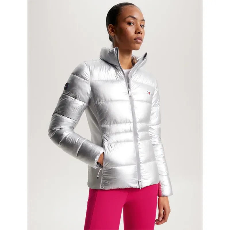 Tommy Hilfiger Women's Puffer Jacket - Silver-5