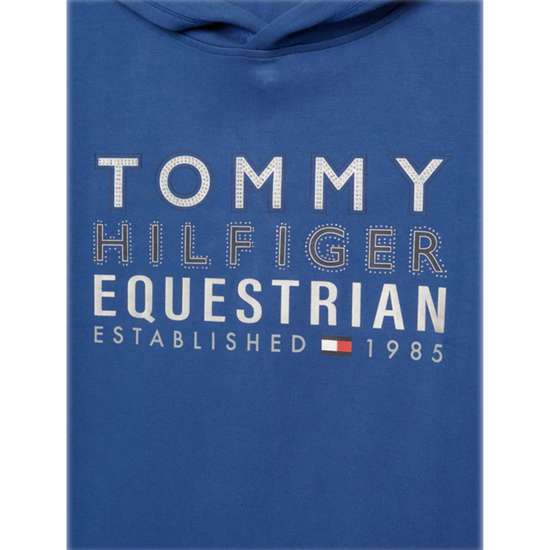 Tommy Hilfiger Paris Oversized Studded Logo Hoodie - Indigo Blue-2