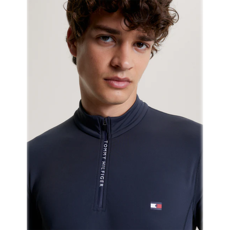 Tommy Hilfiger Men's 1/4 Zip Thermo Shirt - Dark Ash-3