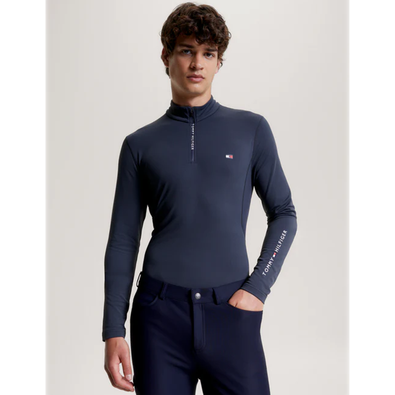 Tommy Hilfiger Men's 1/4 Zip Thermo Shirt - Dark Ash-4