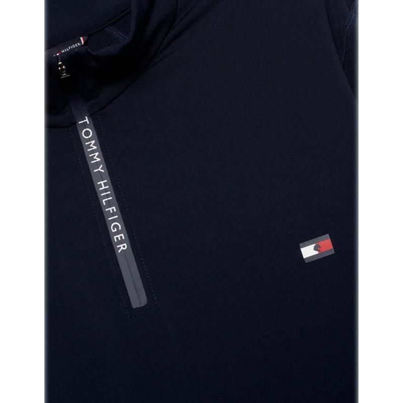 Tommy Hilfiger Men's 1/4 Zip Thermo Shirt - Desert Sky-2
