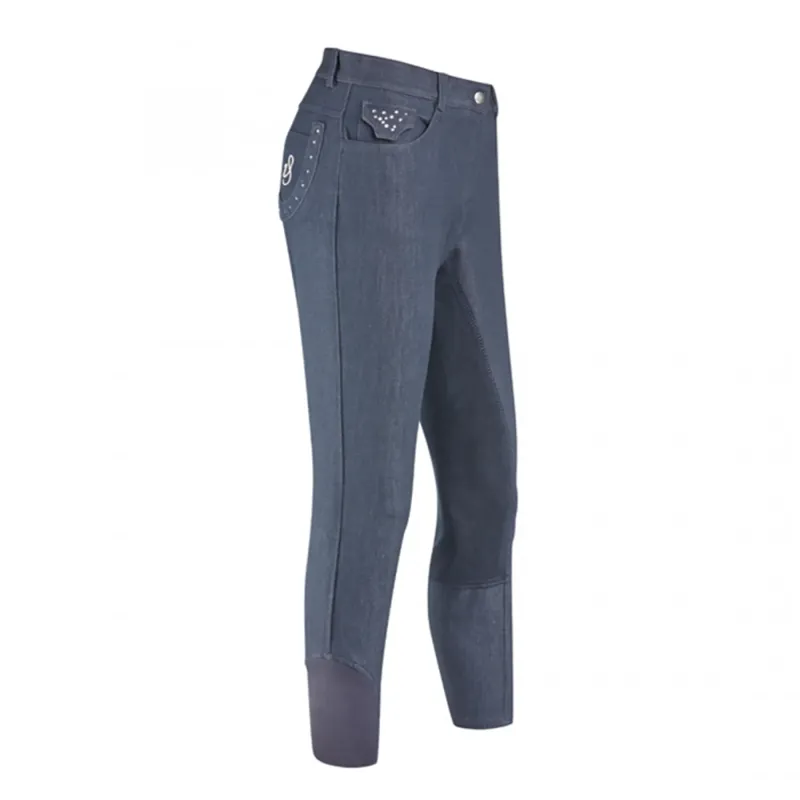 Imperial Riding Sparkling Self Knee Patch Breeches - Denim