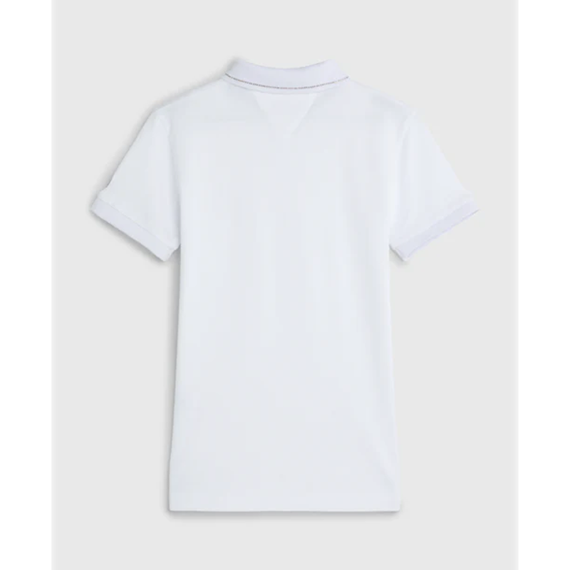 Tommy Hilfiger Rhinestone Polo Shirt - Optic White-1