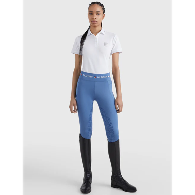 Tommy Hilfiger Rhinestone Polo Shirt - Optic White-5