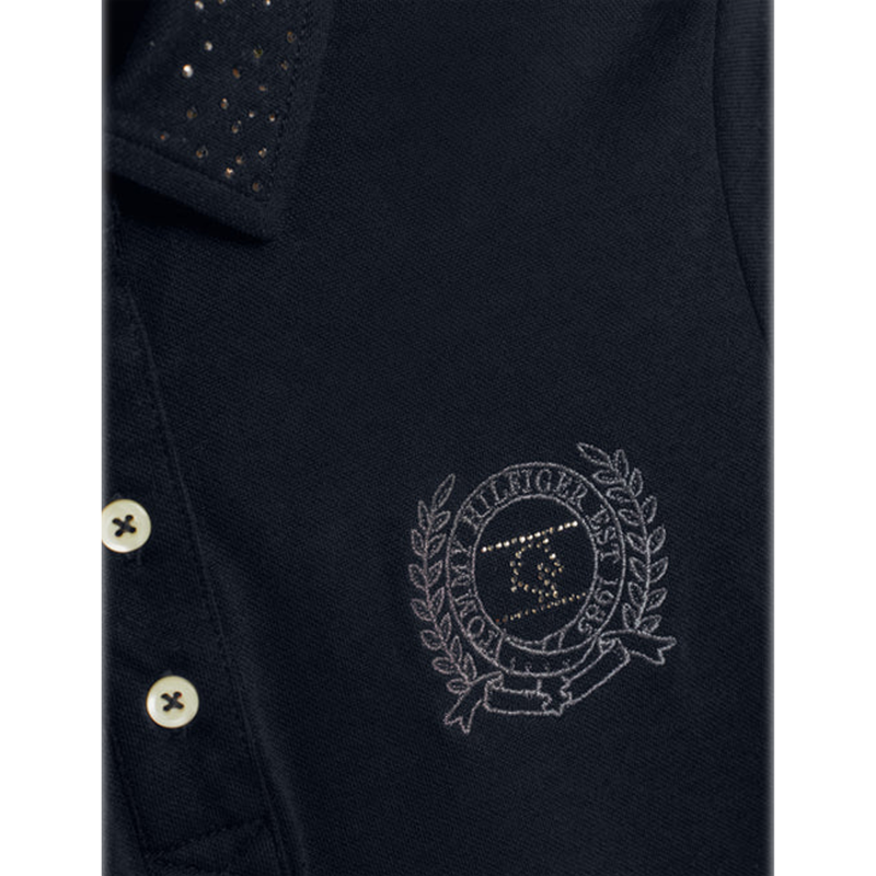 Tommy Hilfiger Rhinestone Performance Polo Shirt - Black-2
