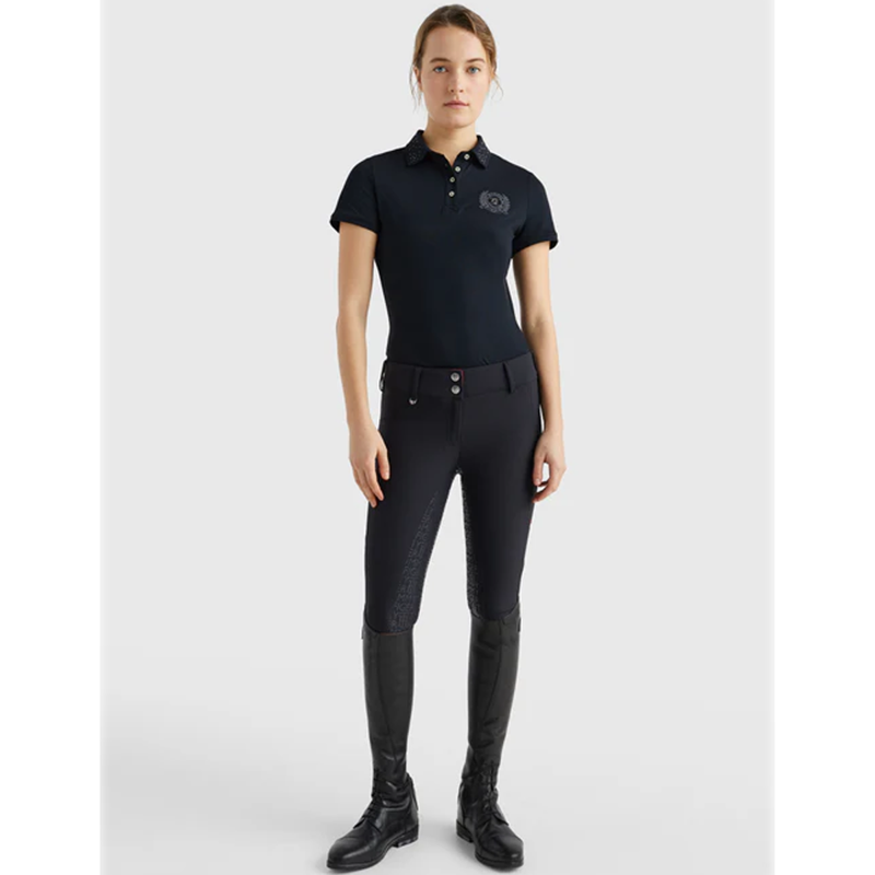 Tommy Hilfiger Rhinestone Performance Polo Shirt - Black-5