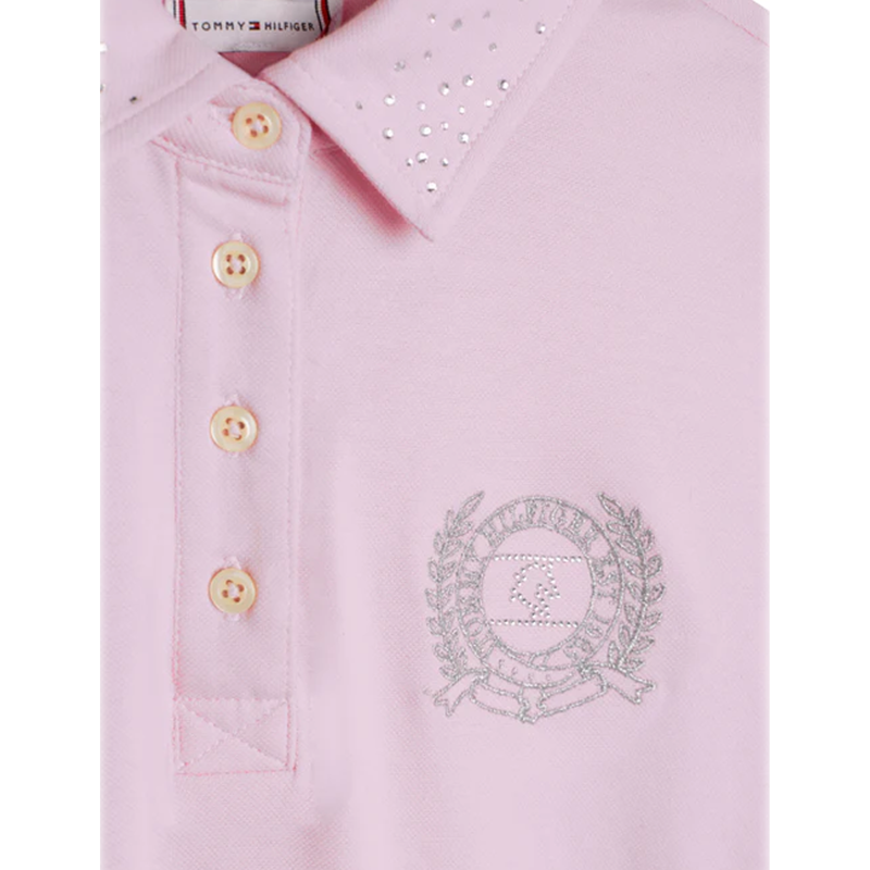 Tommy Hilfiger Rhinestone Performance Polo Shirt - Classic Pink-2