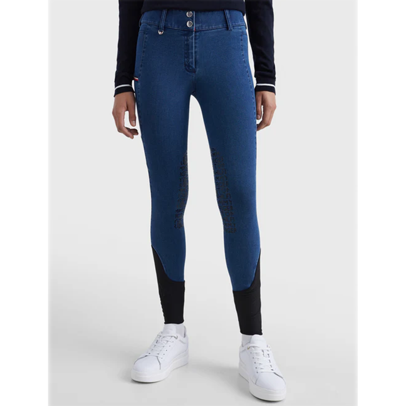 Tommy Hilfiger Knee Grip Denim Style Breeches - Ocean-4