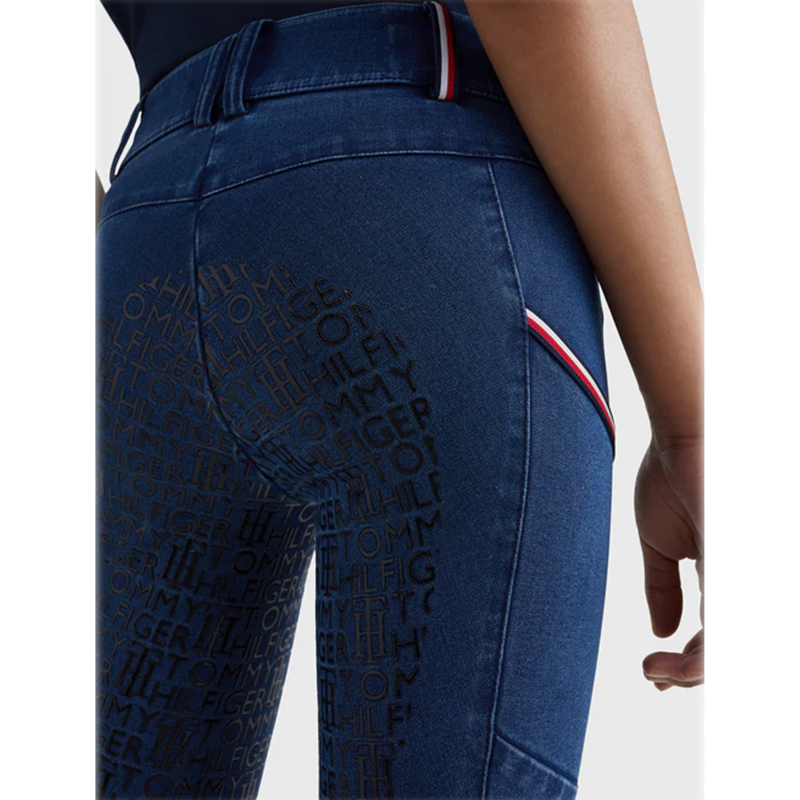 Tommy Hilfiger Full Seat Denim Style Breeches - Ocean-3