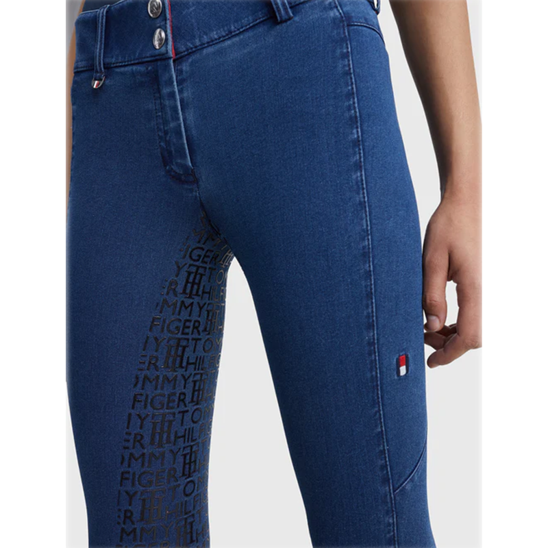 Tommy Hilfiger Full Seat Denim Style Breeches - Ocean-4