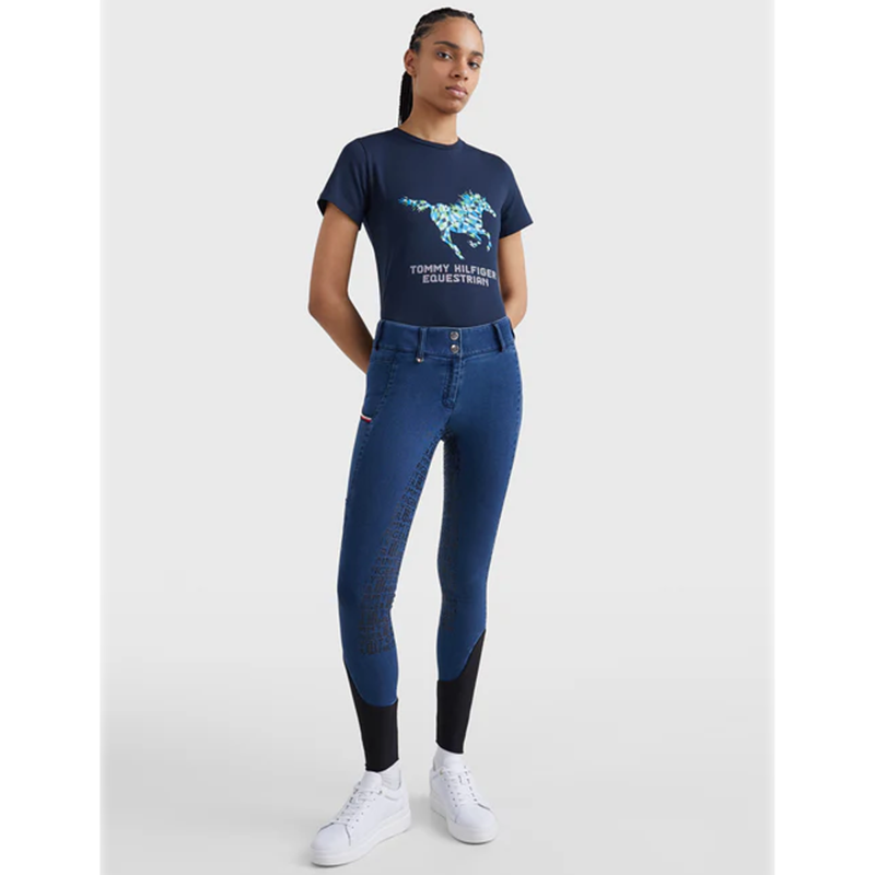 Tommy Hilfiger Full Seat Denim Style Breeches - Ocean-6