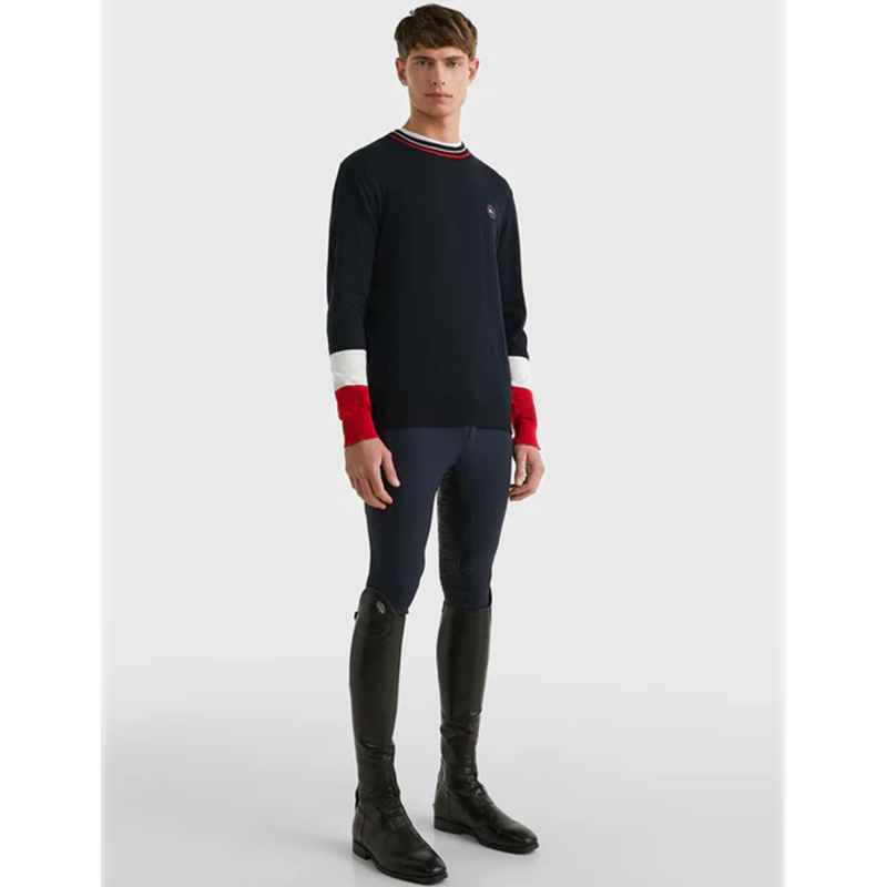 Tommy Hilfiger Men's Colorblock Summer Knit Sweater - Desert Sky-5