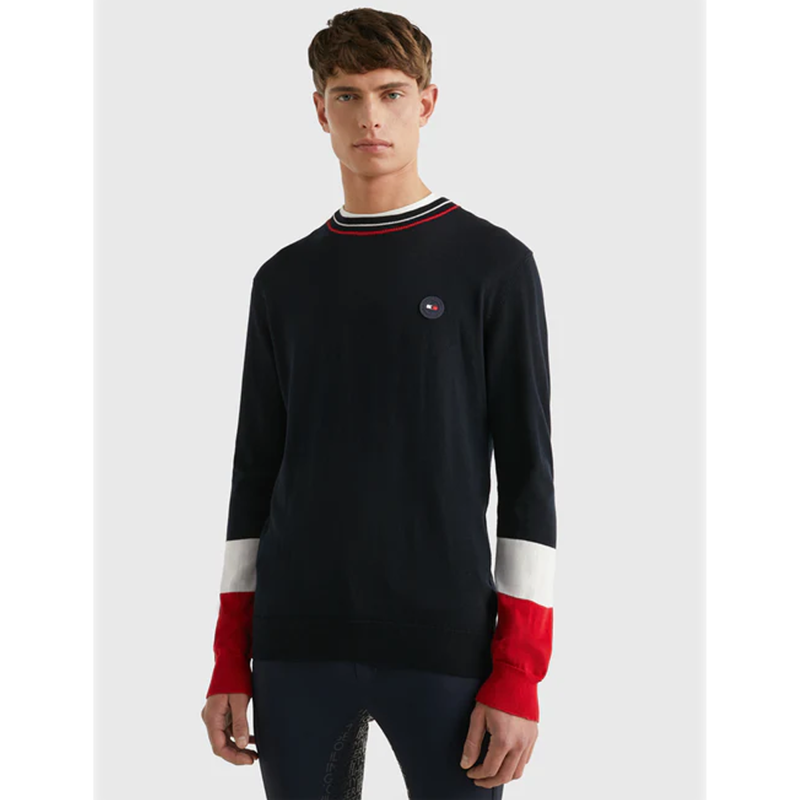 Tommy Hilfiger Men's Colorblock Summer Knit Sweater - Desert Sky-4