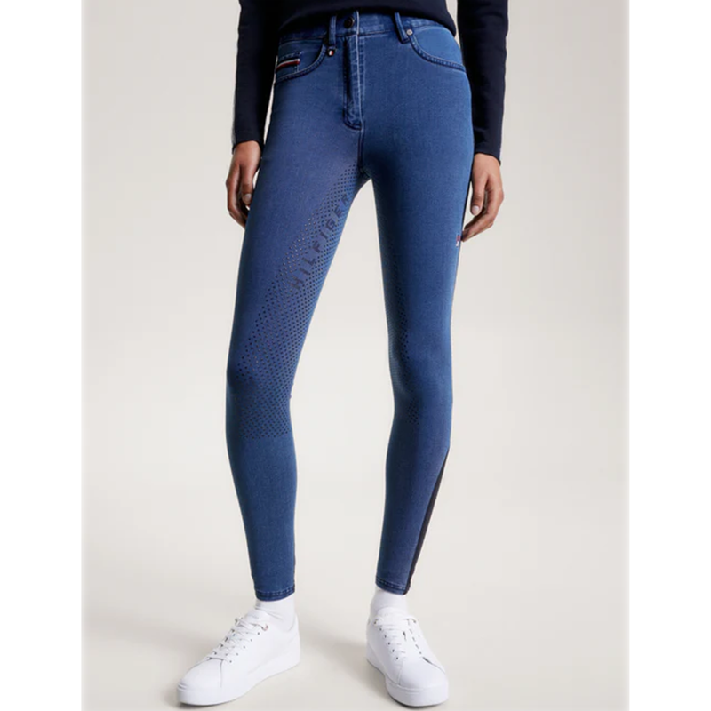 Tommy Hilfiger Women's Queens Denim Full Grip Breeches - Heritage-5