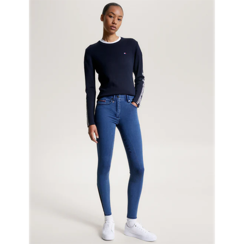 Tommy Hilfiger Women's Queens Denim Full Grip Breeches - Heritage-6
