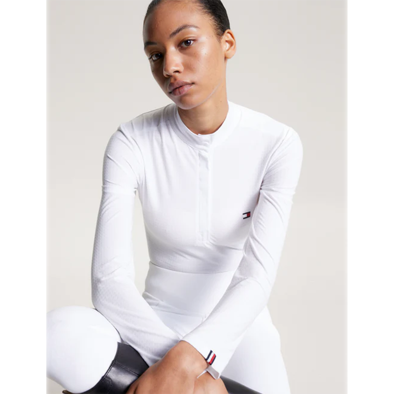Tommy Hilfiger Chelsea Cooling Long Sleeve Show Shirt - Optic White-3