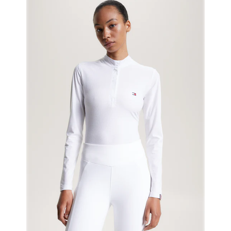 Tommy Hilfiger Chelsea Cooling Long Sleeve Show Shirt - Optic White-4