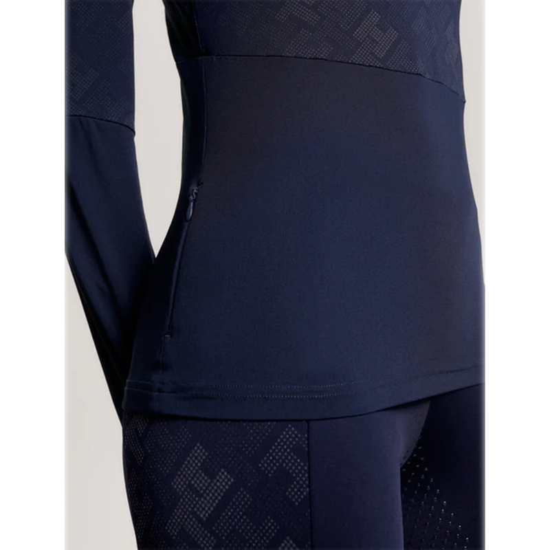 Tommy Hilfiger Women's Cologne Reflective Long Sleeve 1/4 Zip Training Top - Multi-3