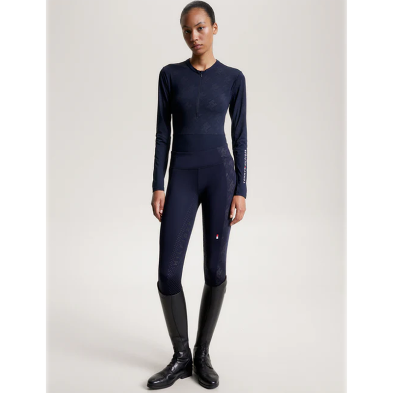 Tommy Hilfiger Women's Cologne Reflective Long Sleeve 1/4 Zip Training Top - Multi-5