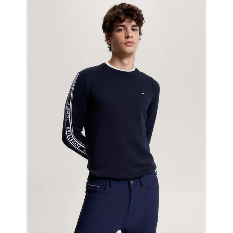 Tommy Hilfiger Men's Seattle Jacquard Logo Sweater - Desert Sky-4