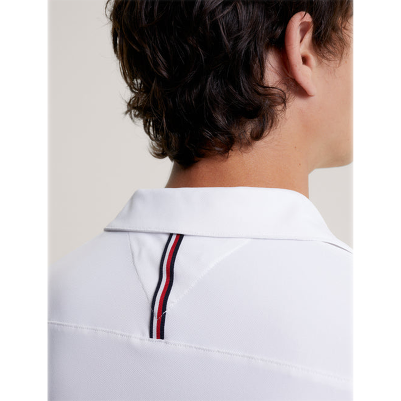 Tommy Hilfiger Men's Harlem Short Sleeve Logo Polo Shirt - Optic White-3