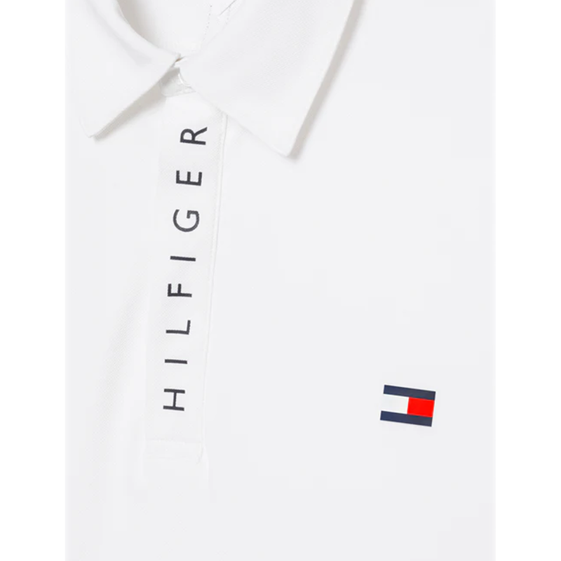 Tommy Hilfiger Men's Harlem Short Sleeve Logo Polo Shirt - Optic White-4