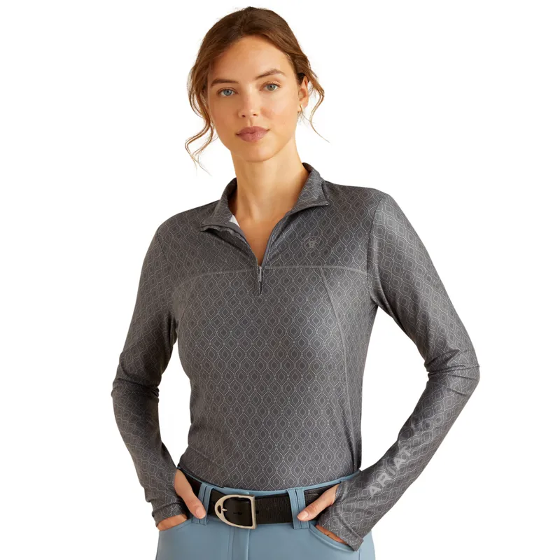 Ariat Women's Lowell 3.0 1/4 Zip Base Layer - Quiet Shade Dot