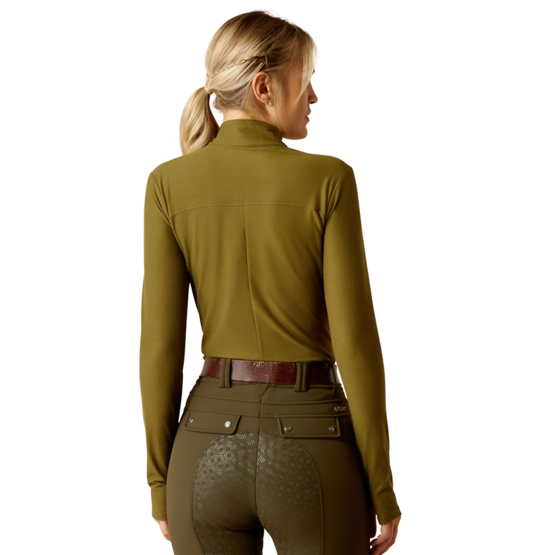 Ariat Women's Lowell 3.0 1/4 Zip Base Layer - Winter Moss-1