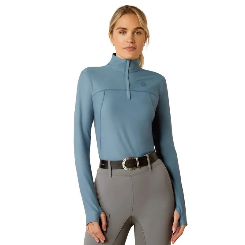 Ariat Women's Lowell 3.0 1/4 Zip Base Layer - Bluestone