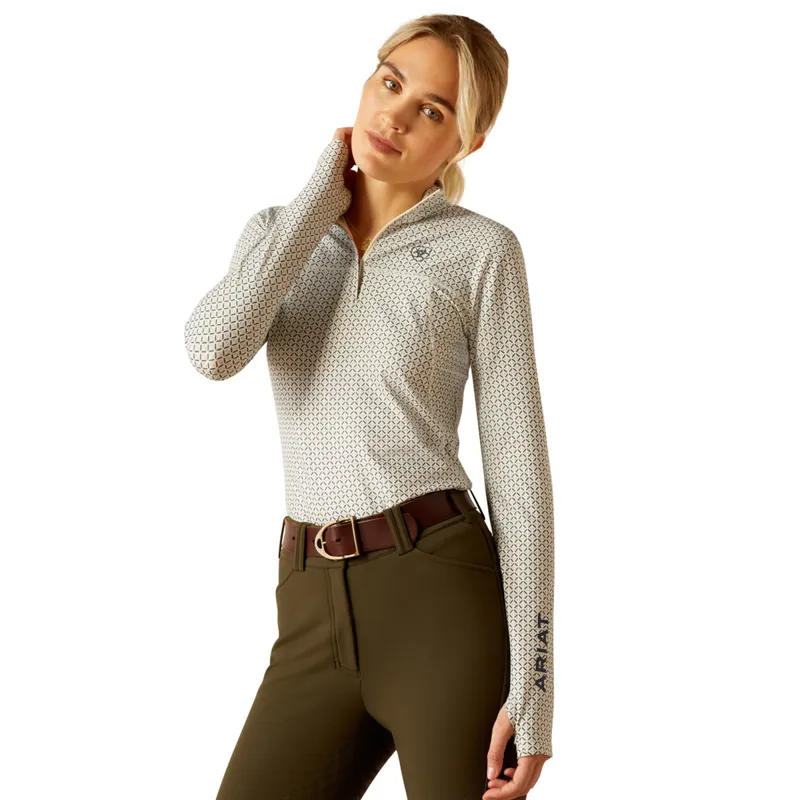 Ariat Women's Lowell 3.0 1/4 Zip Base Layer - Deco Geo