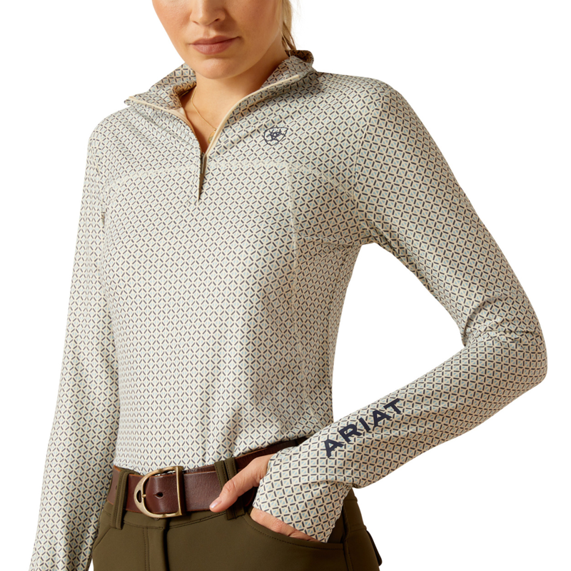 Ariat Women's Lowell 3.0 1/4 Zip Base Layer - Deco Geo-2