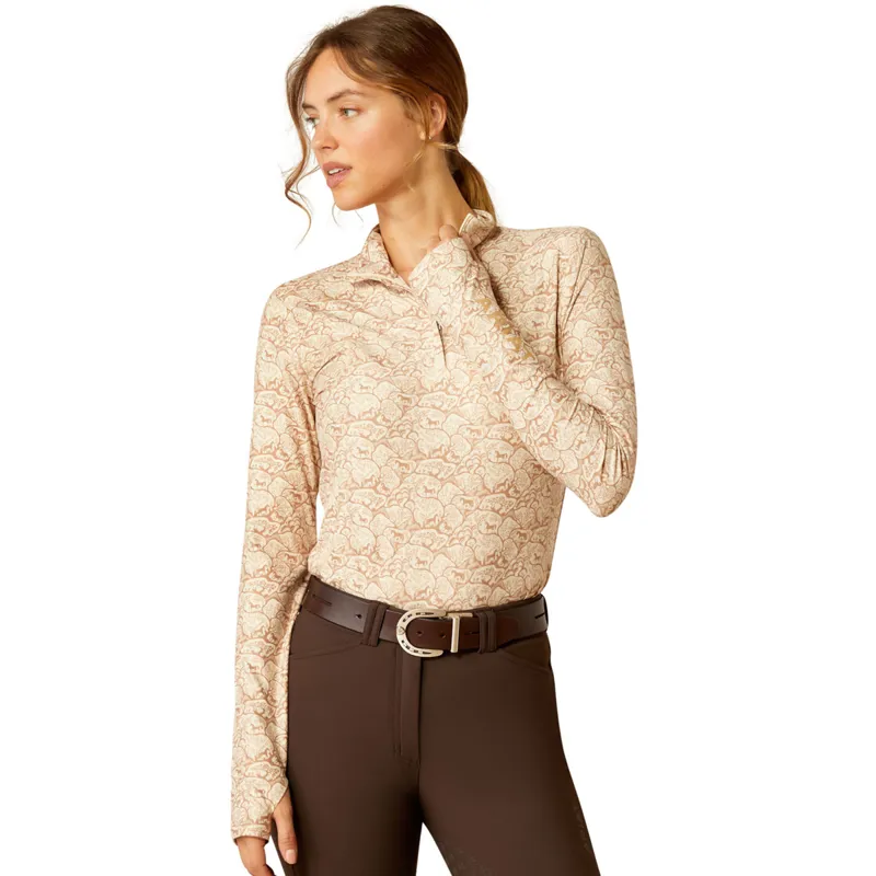Ariat Women's Lowell 3.0 1/4 Zip Base Layer - Land Of Horses