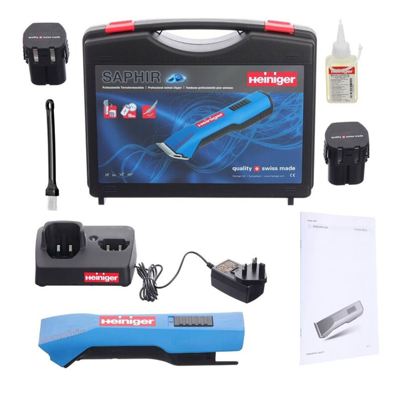 Heiniger Saphir Blue Cordless Clipper-5