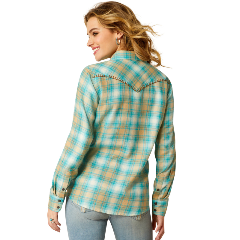 Ariat Women's Roping Plaid Shirt - Breeze Plaid-1