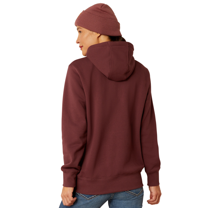 Ariat Woman's Rebar Skill Set 1/2 Zip Hoodie - Catawba Grape-1