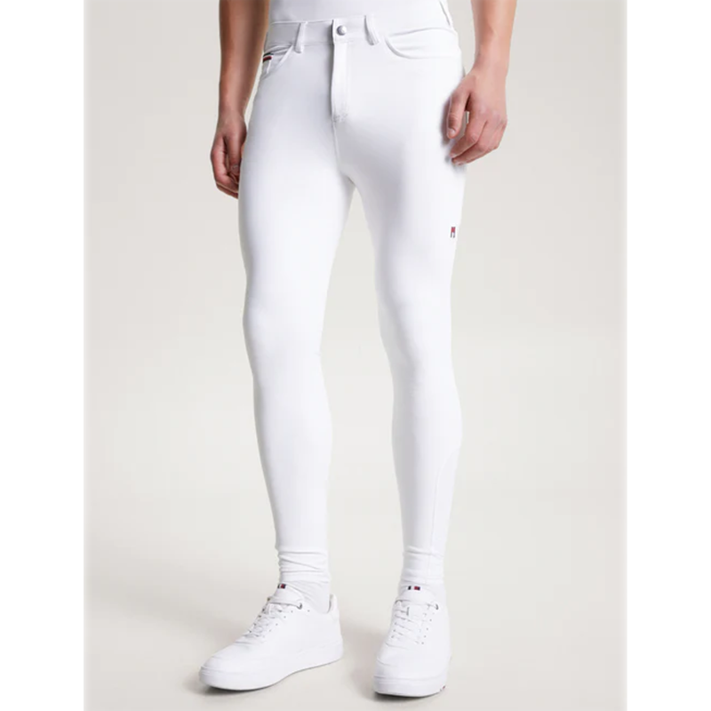 Tommy Hilfiger Men's Geneva All Year Competition Breeches Knee Grip - Optic White-4